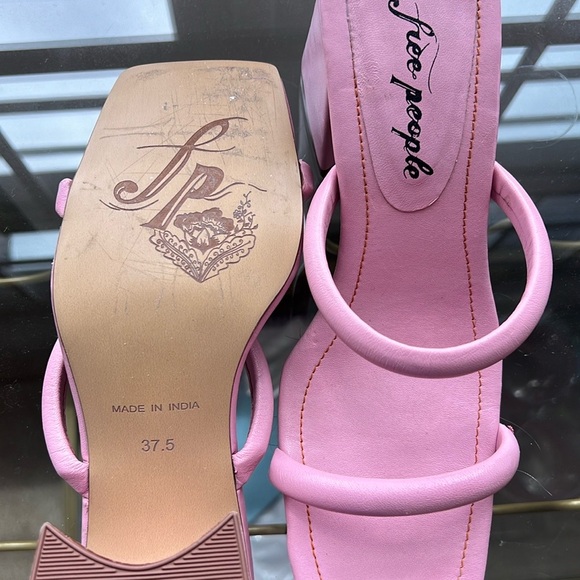 Free People Pink Parker Double Strap Heel Sandal - Picture 2 of 2